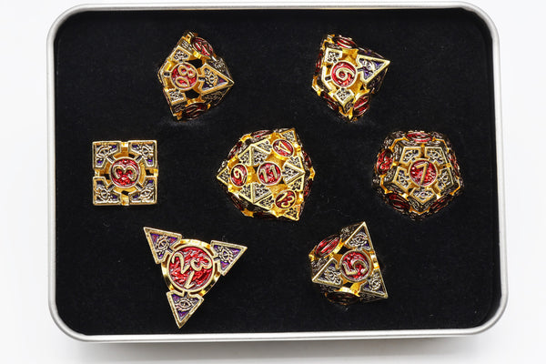 Oculus: Impassioned - Hollow Metal RPG Dice Set Metal Dice Foam Brain Games