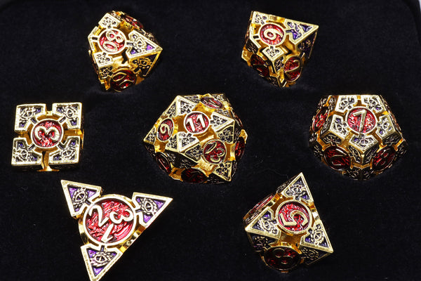 Oculus: Impassioned - Hollow Metal RPG Dice Set Metal Dice Foam Brain Games