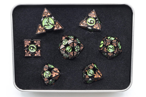 Oculus: Mesmerizing - Hollow Metal RPG Dice Set Metal Dice Foam Brain Games