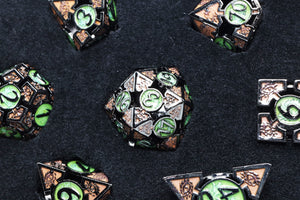 Oculus: Mesmerizing - Hollow Metal RPG Dice Set Metal Dice Foam Brain Games