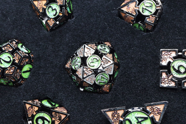 Oculus: Mesmerizing - Hollow Metal RPG Dice Set Metal Dice Foam Brain Games