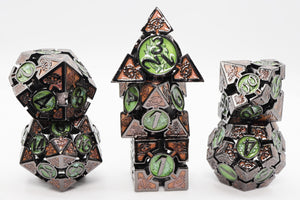 Oculus: Mesmerizing - Hollow Metal RPG Dice Set Metal Dice Foam Brain Games
