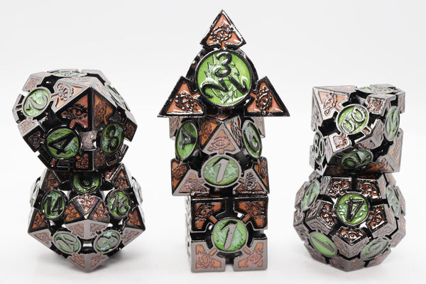 Oculus: Mesmerizing - Hollow Metal RPG Dice Set Metal Dice Foam Brain Games