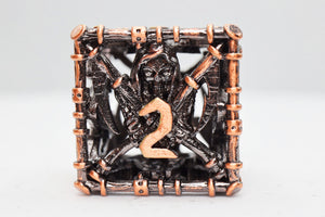 Grim Scythe: Copper - Hollow Metal RPG Dice Set Metal Dice Foam Brain Games