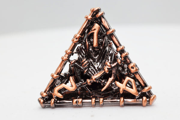 Grim Scythe: Copper - Hollow Metal RPG Dice Set Metal Dice Foam Brain Games