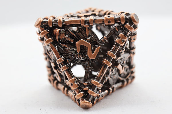 Grim Scythe: Copper - Hollow Metal RPG Dice Set Metal Dice Foam Brain Games