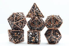 Grim Scythe: Copper - Hollow Metal RPG Dice Set Metal Dice Foam Brain Games