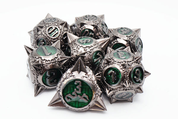 Meteor Storm: Hunter's Moon - Metal RPG Dice Set Metal Dice Foam Brain Games