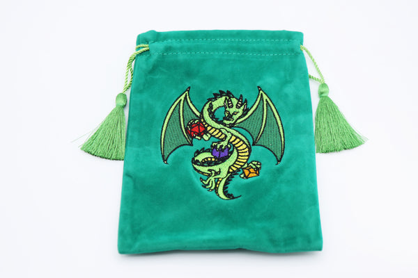Dice Bag - Green Dragon Dice Bag Foam Brain Games