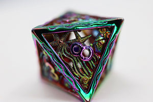 Seascape: Burnt Opal - Hollow Metal RPG Dice Set Metal Dice Foam Brain Games