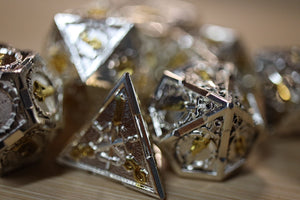 Crossed Swords: Holy Sword - Metal RPG Dice Set Metal Dice Foam Brain Games