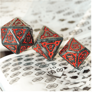 Huge Black Castle Dice Set - 25mm Plastic Dice Foam Brain Games