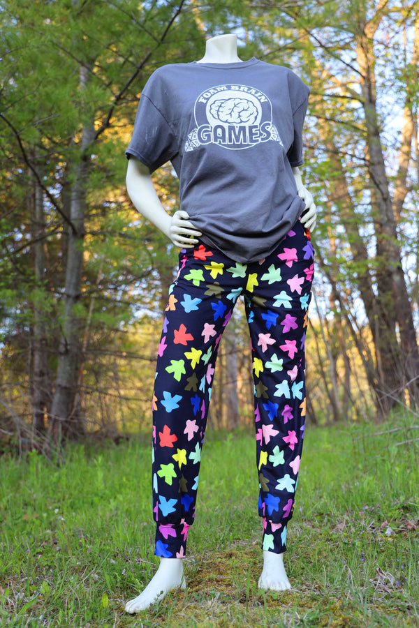 Meeple Joggers - SIZE: S/M (small/medium) Leggings & Joggers Foam Brain Games