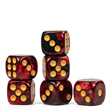 12 piece Pip D6s - Joker's Wild Plastic Dice Foam Brain Games