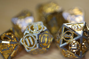Crossed Swords: King Slayer's Sword - Metal RPG Dice Set Metal Dice Foam Brain Games