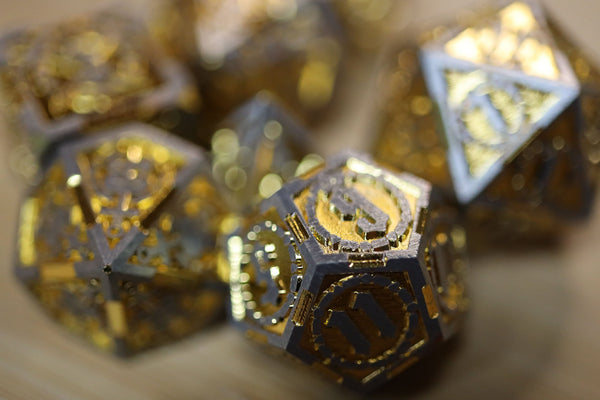 Crossed Swords: King Slayer's Sword - Metal RPG Dice Set Metal Dice Foam Brain Games
