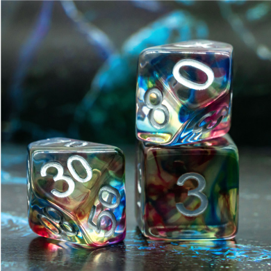 Northern Lights RPG Dice Set Plastic Dice Foam Brain Games
