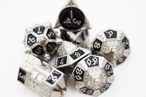 Dice 51: Onyx Ethers - Metal RPG Dice Set Metal Dice Foam Brain Games