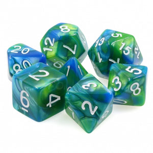 Planet Earth RPG Dice Set Plastic Dice Foam Brain Games