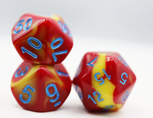 Ketchup & Mustard RPG Dice Set Plastic Dice Foam Brain Games