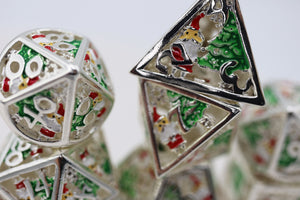 Silver Bells - Metal RPG Dice Set Metal Dice Foam Brain Games