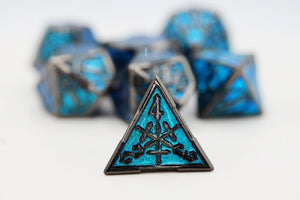 Crossed Swords: Sword of the Deep - Metal RPG Dice Set Metal Dice Foam Brain Games