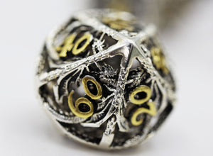 Bound Dragon: Voracious - Hollow Metal RPG Dice Set Metal Dice Foam Brain Games