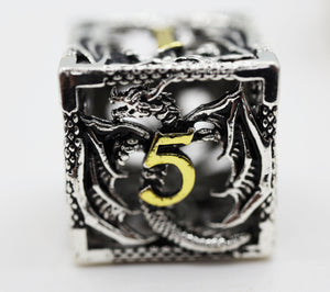 Bound Dragon: Voracious - Hollow Metal RPG Dice Set Metal Dice Foam Brain Games